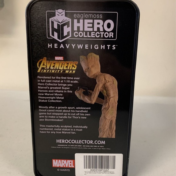 MARVEL HEAVYWEIGHTS 1:18 SCALE GROOT METAL STATUE - Picture 10 of 10